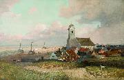 Emil Neumann Blick auf Katwijk painting